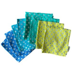 Anthropologie Square Metallic Polka Dot Napkin Set